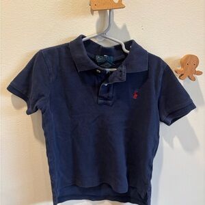Ralph Lauren Kids Navy Polo Shirt with Red Pony